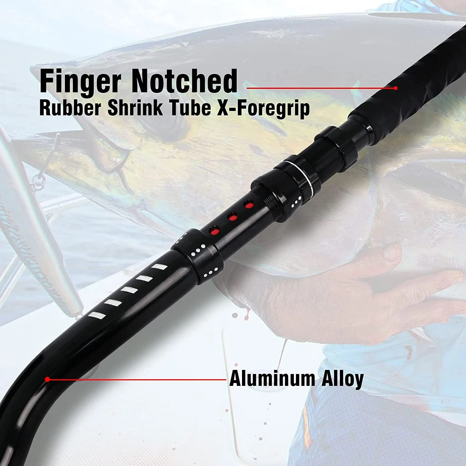 Bent Butt Trolling Rod 2-Piece Saltwater Extra Heavy Boat Offshore Fishing Pole