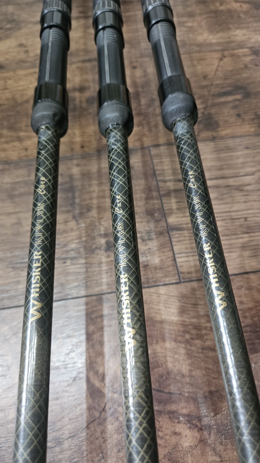 3x Daiwa Kevin Nash 12ft 2lbs WKN Whisker Dictator Carp Rods
