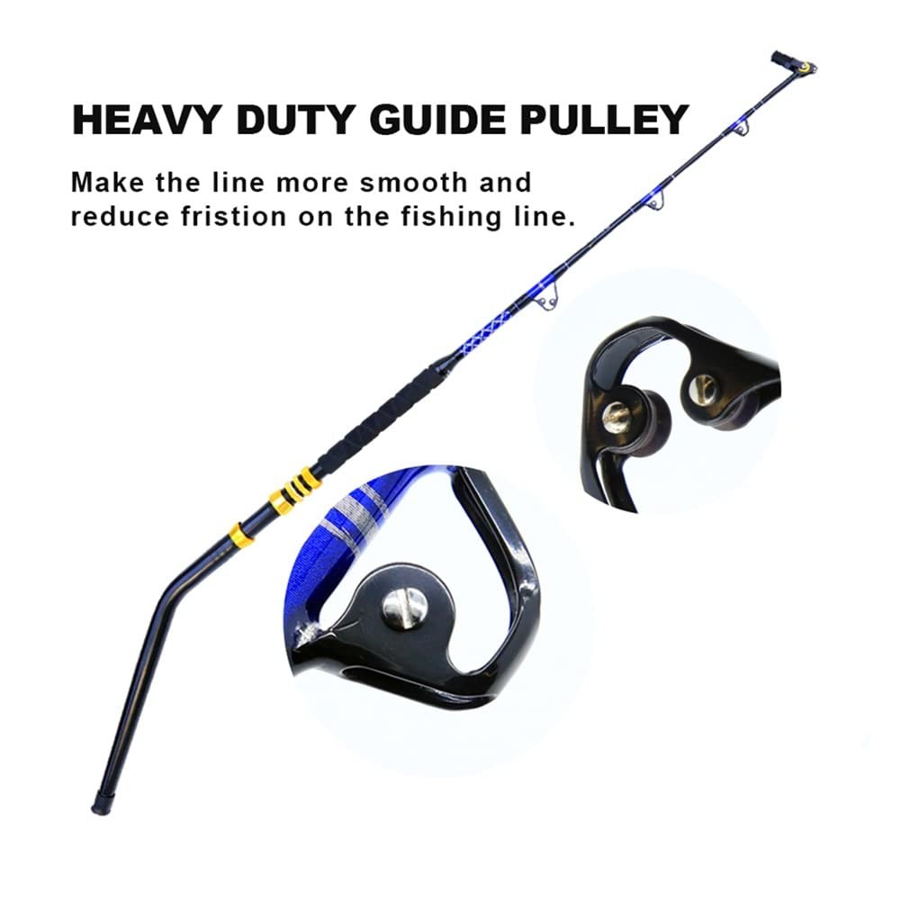Topline Tackle 2-Pieces Deep Sea Fishing Rods, Topline Tackle Fishing Pole wi…