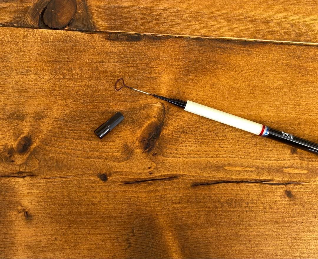 Tanago Fishing Rod 150cm Wooden Grip Black & White Used