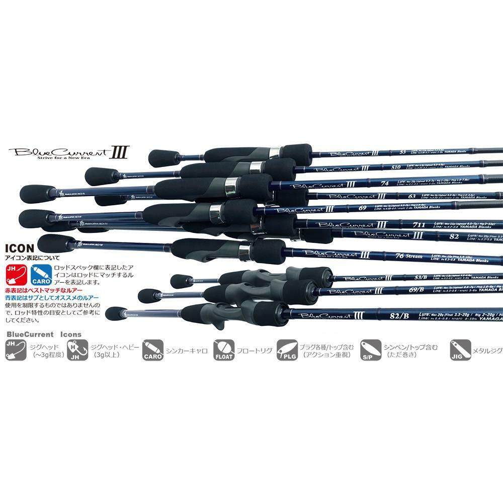 YAMAGA Blanks Blue Current III 76 Stream Spinning Rod