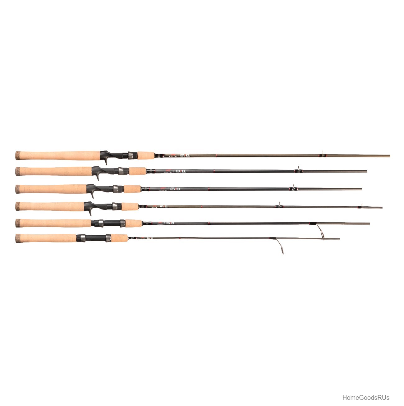 Fishing Rod 6’8″ Medium Heavy Action Casting Cork Handle Fuji Guides Graphite