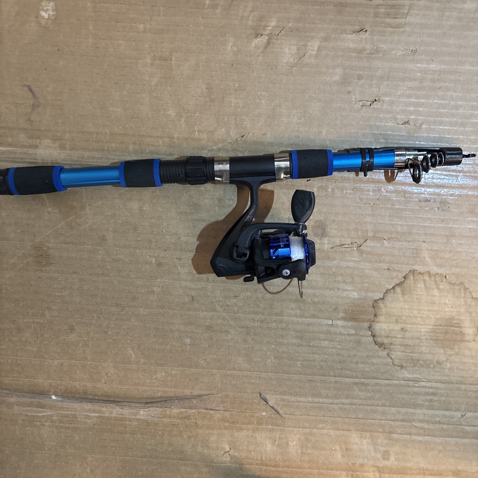Telescopic Fishing Rod Reel Combo Kit w/ Carrier Bag Poles Net Read Desc