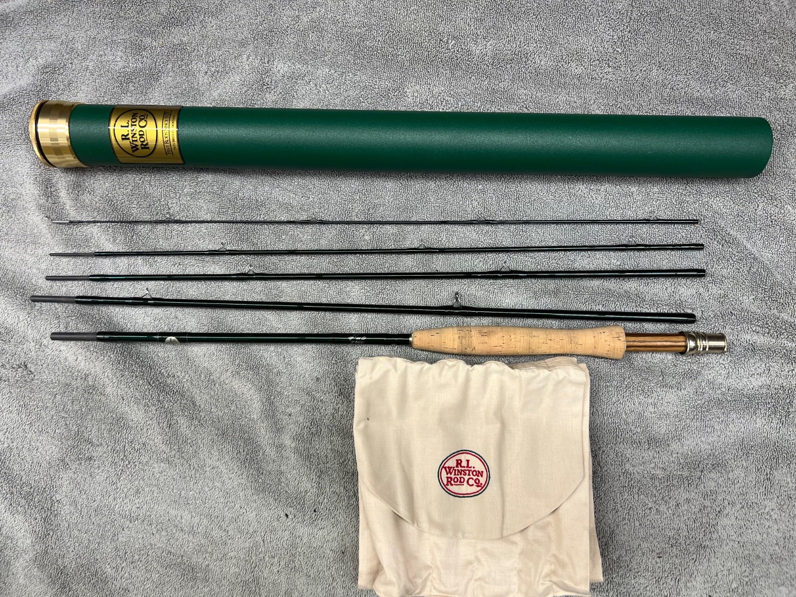R.L. Winston LT 9′ 6wt 5pc Graphite Fly Rod w Tube (note Rod is Personalized)