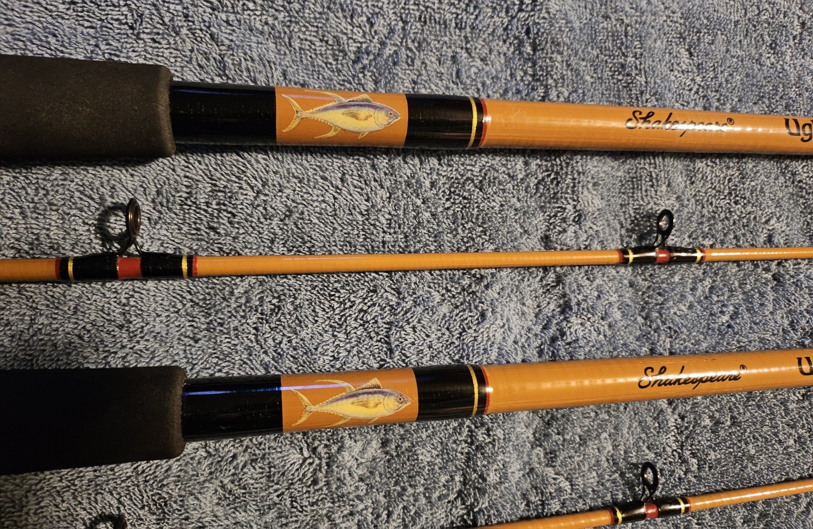 Shakespeare UglyStik Tiger BWD 2200 8′ Med Lite 12-30lb Casting Rods Set of 2