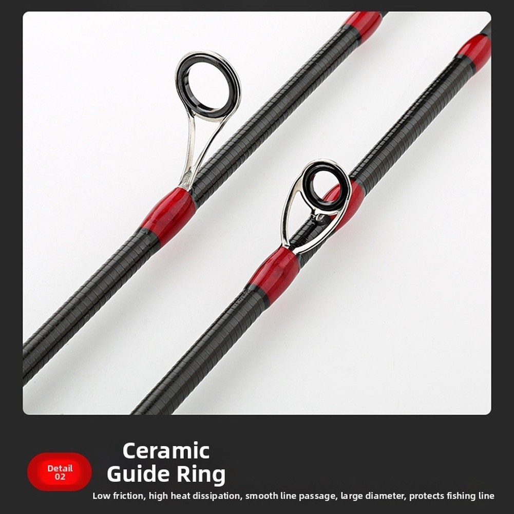 8-Piece Carbon Fishing Rod 1.68/1.8m Ultralight Travel Rod 27cm Folded 2-8g