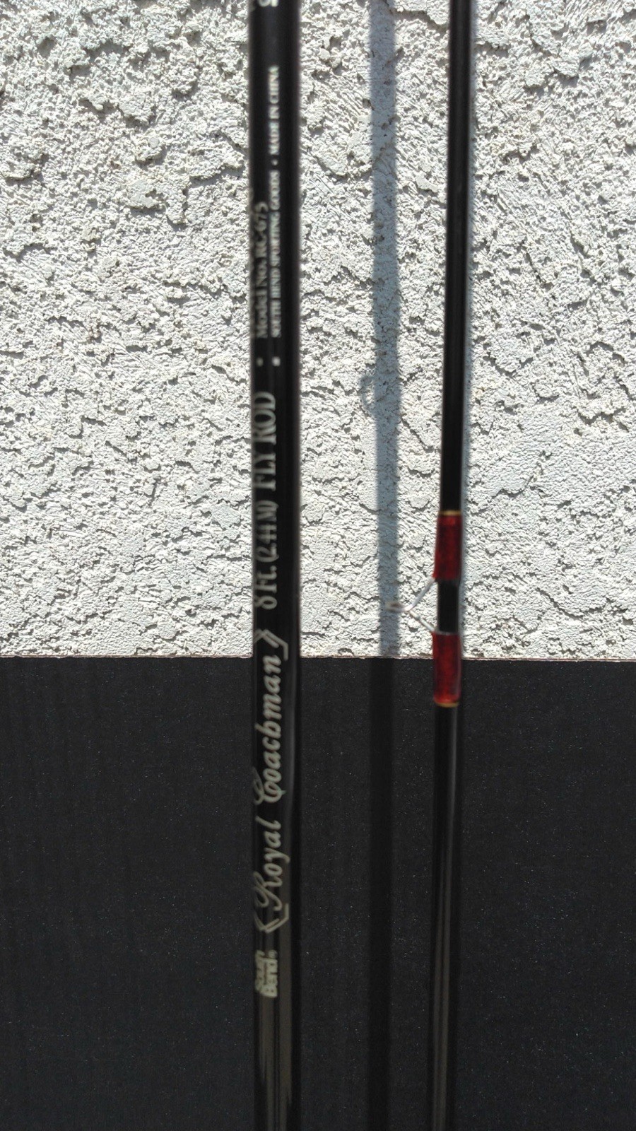 South Bend Royal Coachman 8’ Fly Rod 5-6 Lbs Holographic Gold/Red 2 piece