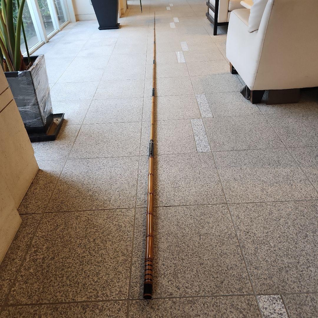 Japanese Bamboo Fishing Rod 18ft Long Collectible Used