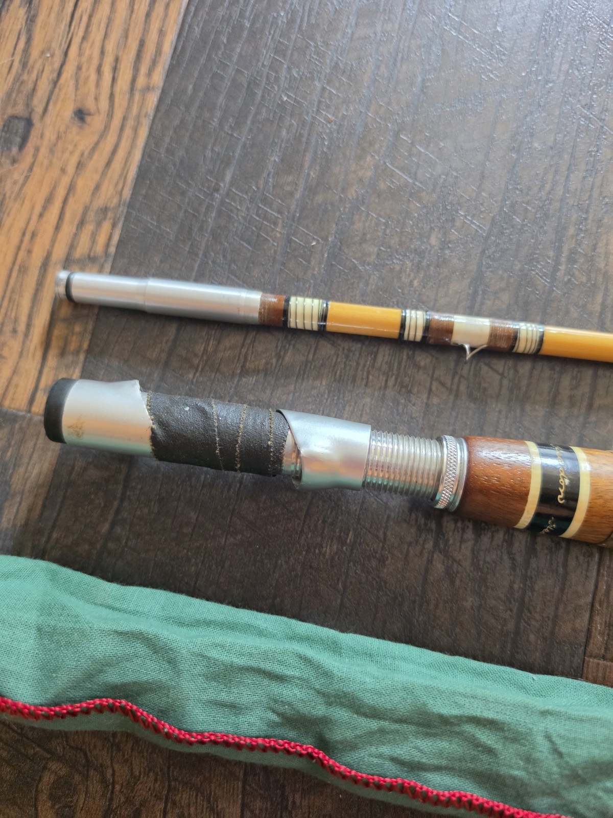 Heddon Pal Mark IV #8456 Fly Rod 8’3″ 7wt 2pc Fiberglass Cork Handle / Sleeve