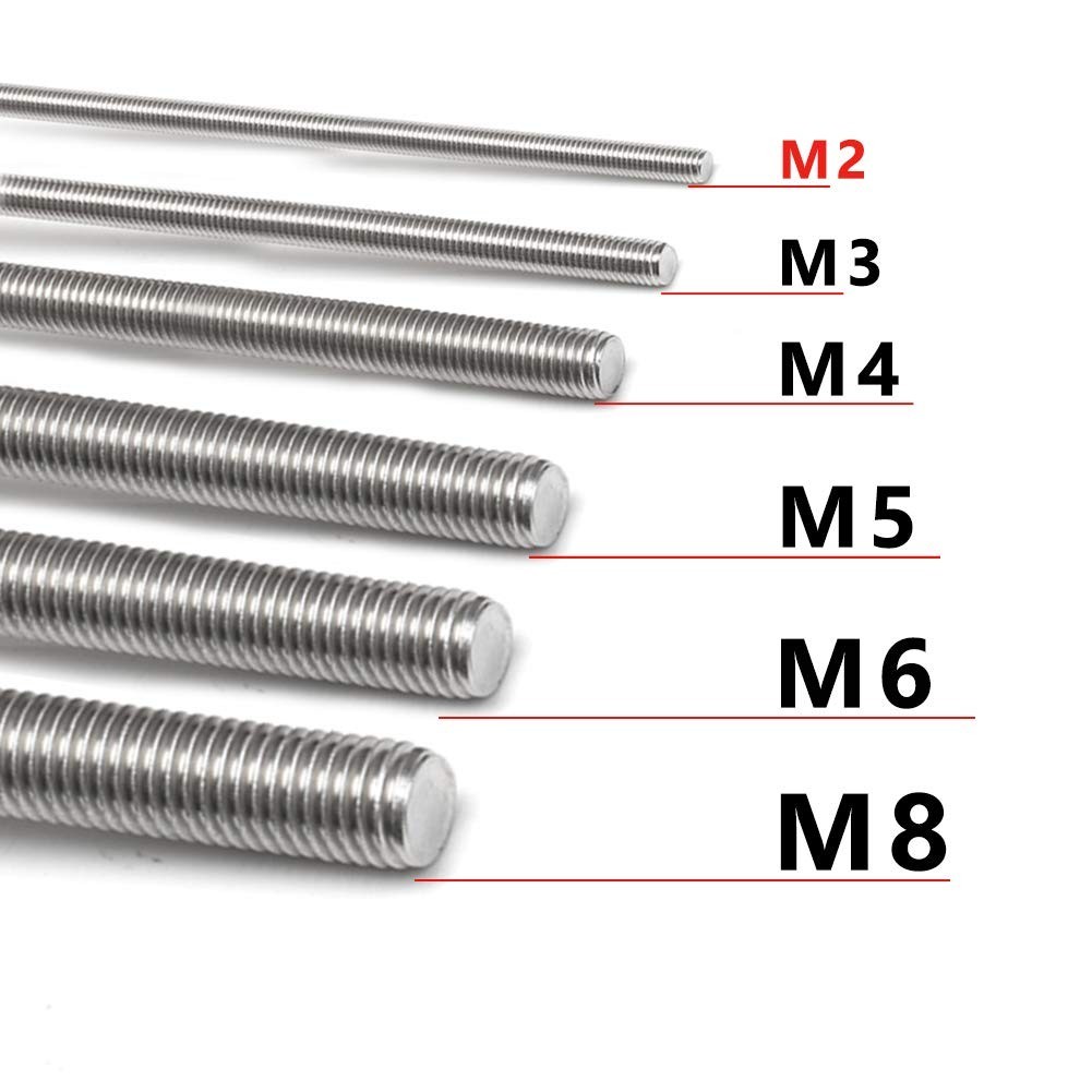 High-Quality 250mm Stainless Steel M2 Fully Threaded Rods for All Applications