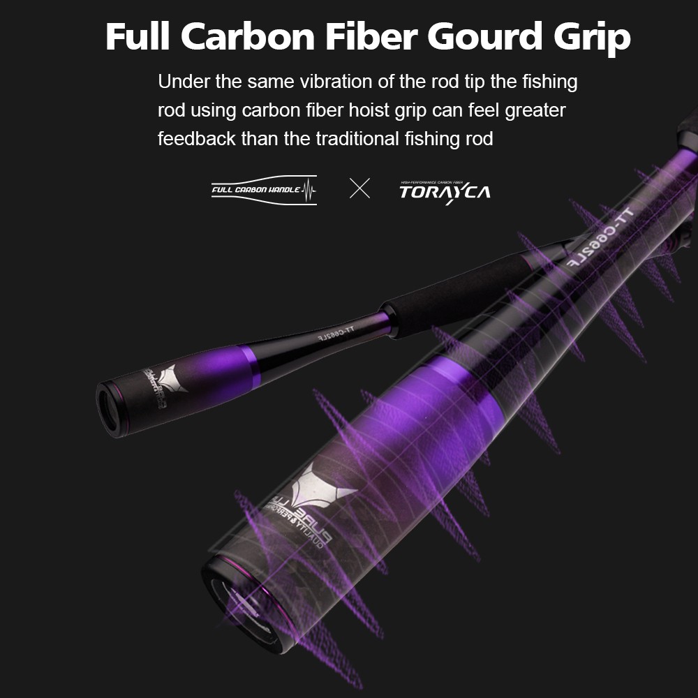 PURELURE TORRENT Purple Universal Lure Fishing Rod Spinning Casting Lightweight