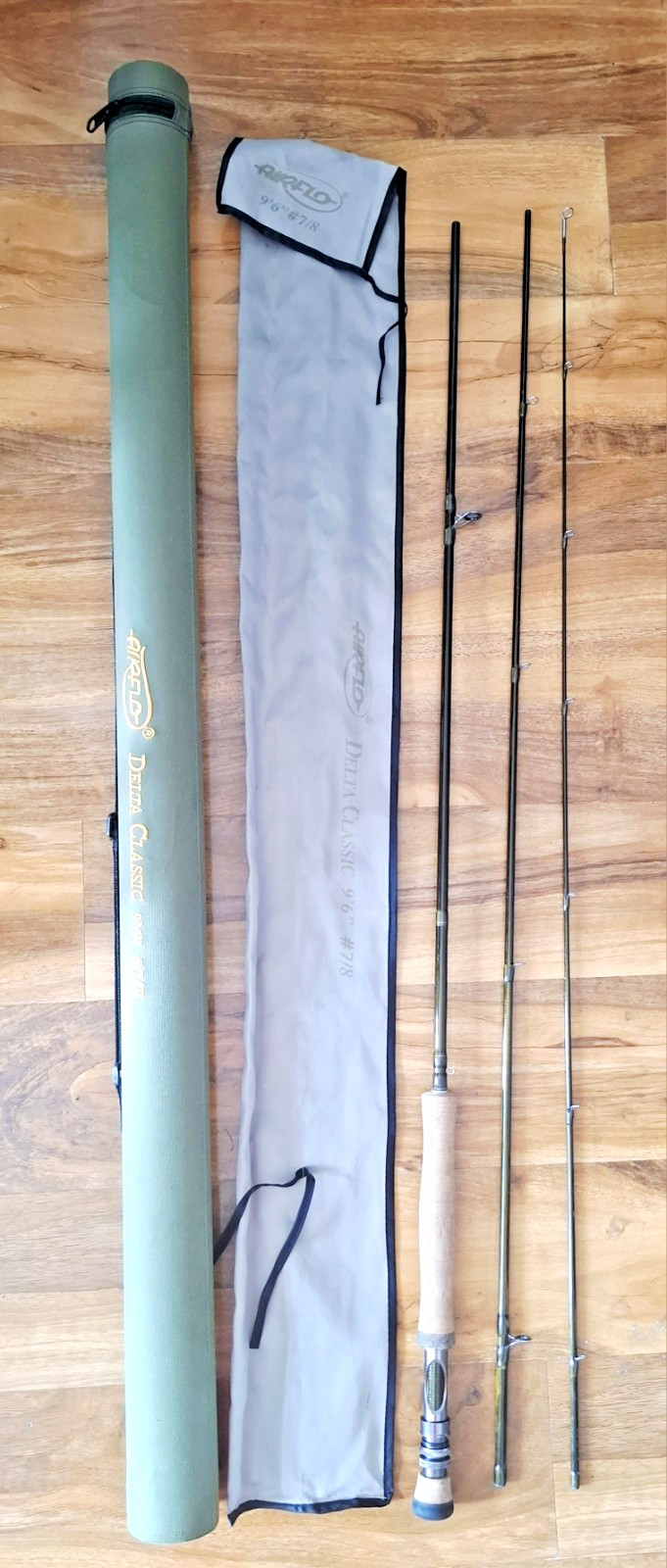 Airflo Fly Fishing Rod Delta Classic 9ft6 #7/8 3 Piece Cork Salmon Trout River