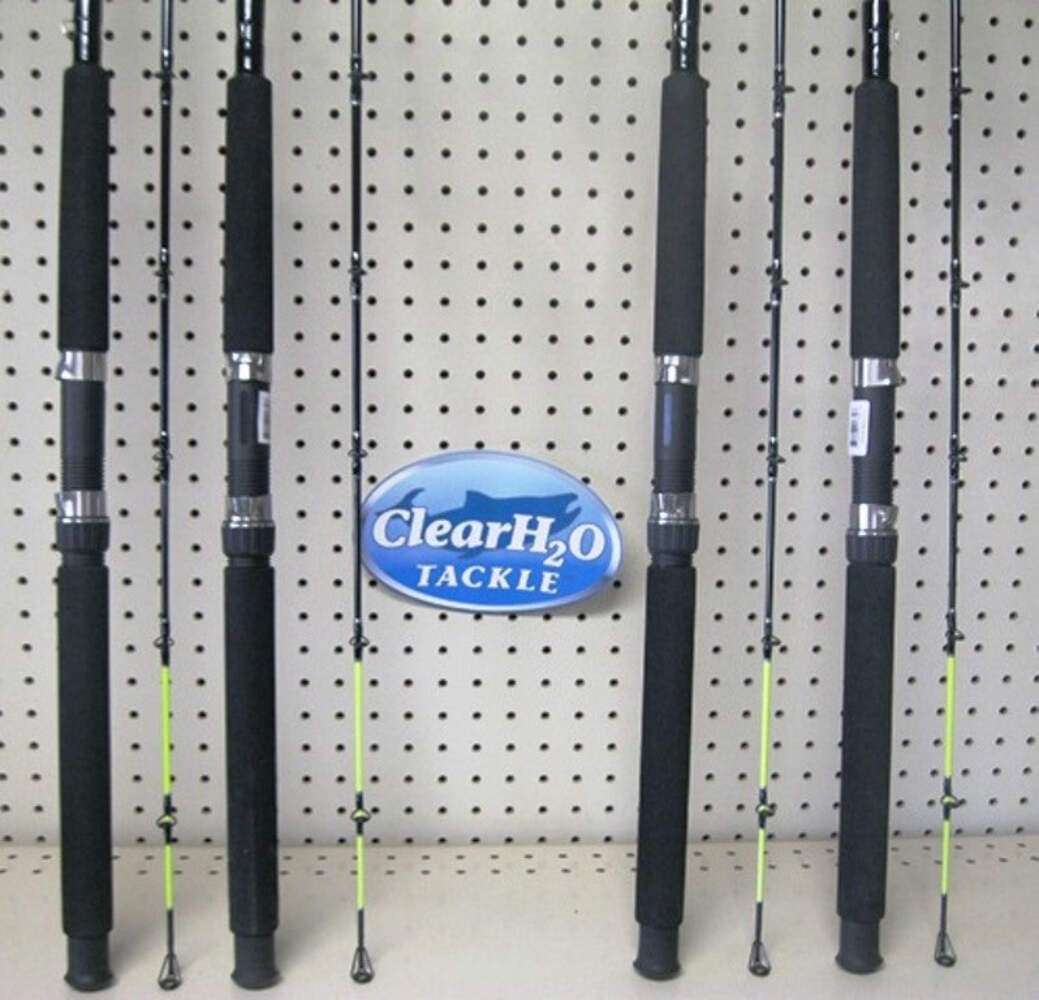 4PK OKUMA CLASSIC PRO CHARTRUESE TIP TROLLING RODS (PICK MODEL)