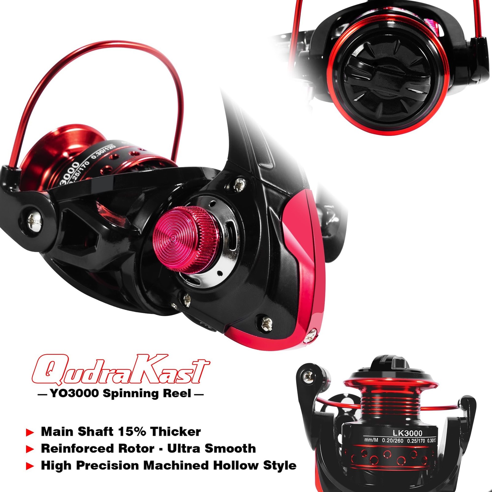 Fishing Rod and Reel Combos, Unique Design with X-Warping Painting, Carbon Fi…