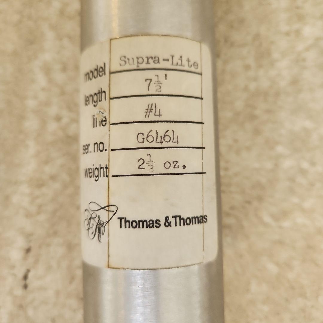 Thomas & Thomas Supra-Lite Fly Rod 7.5′ #4 G6464 2 1/2oz. , Unused