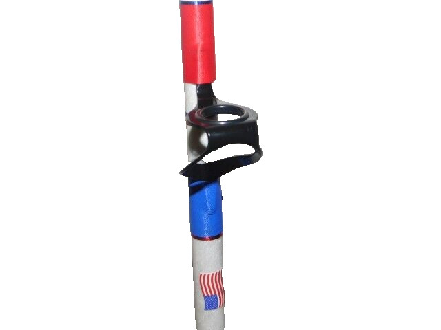 CUSTOM CONVENTIONAL BOAT ROD 7′ RED WHITE BLUE PEARL MARBLE 25-50 LB TURBOS NEW