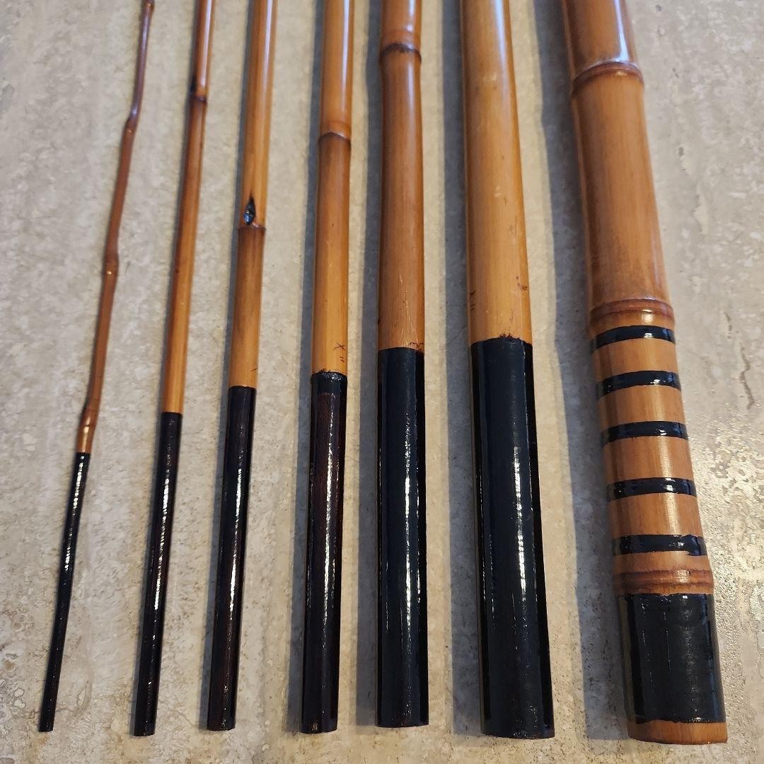 Japanese Bamboo Fishing Rod 18ft Long Collectible Used