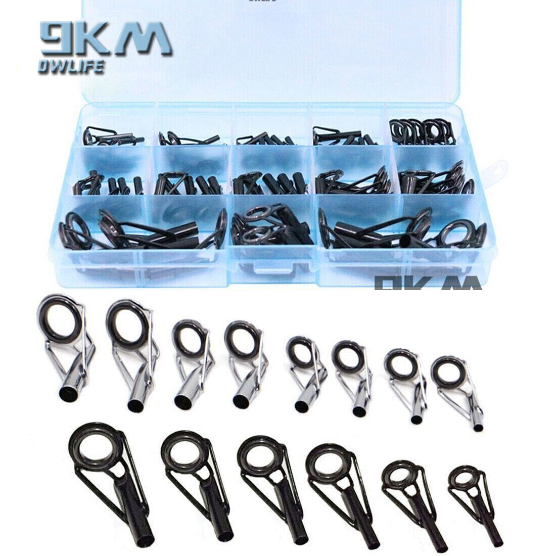 24~240pcs Casting Fishing Rod Tip Repair Building Kit Ceramic Ring for Saltwater