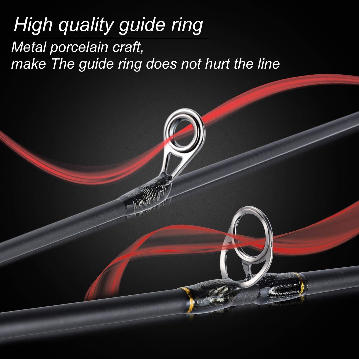 Sougayilang Fishing Rods Graphite Lightweight Ultra Light Trout Rods 2 pieces…
