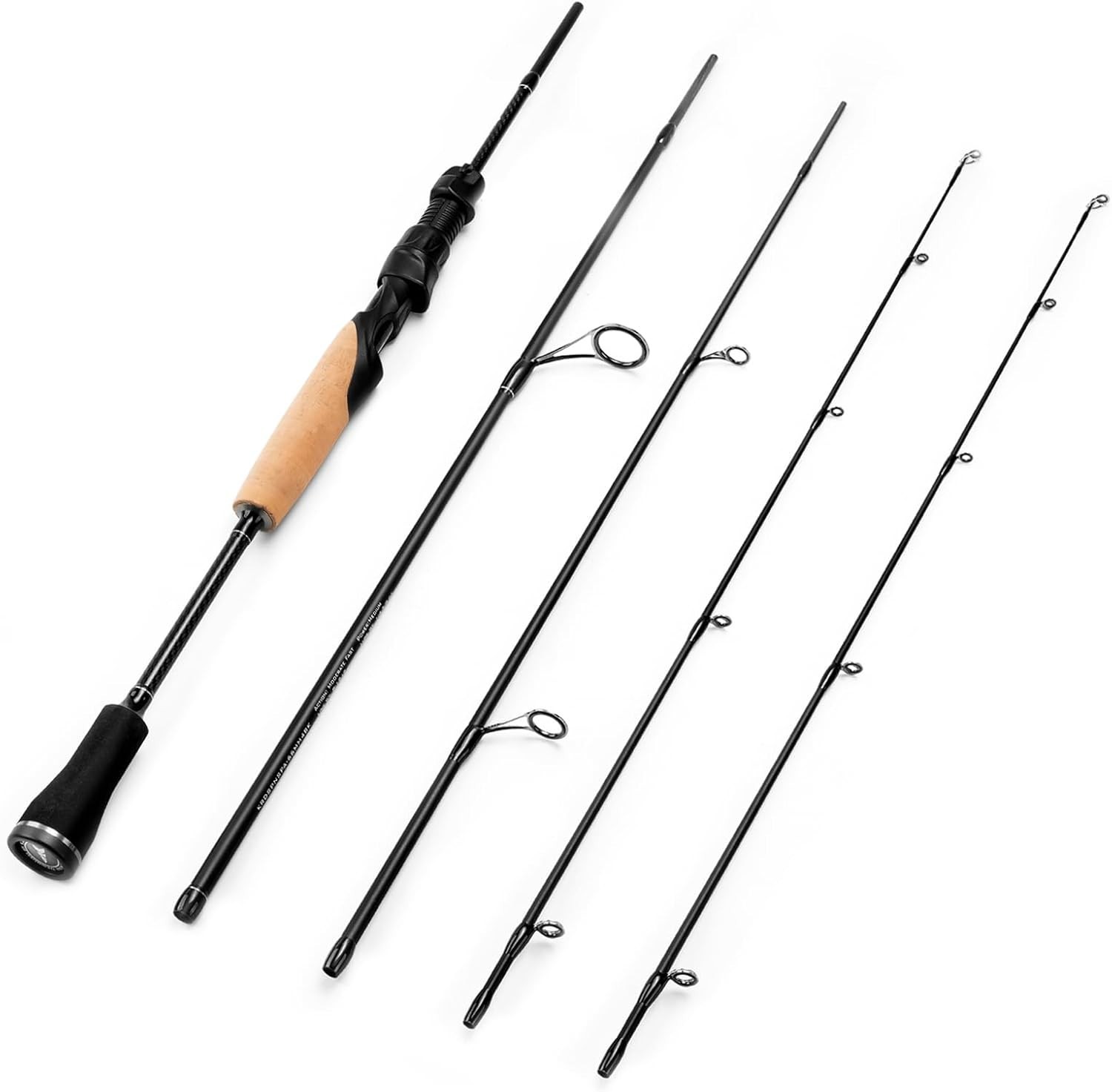 4-Piece Spartacus Fishing Rod with Extra Twin-Tip – Lightweight Travel Essential