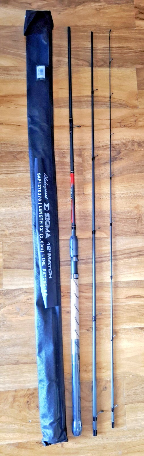 Shakespeare Match Fishing Rod 12ft Sigma 3 Piece Coarse River Lake Pond