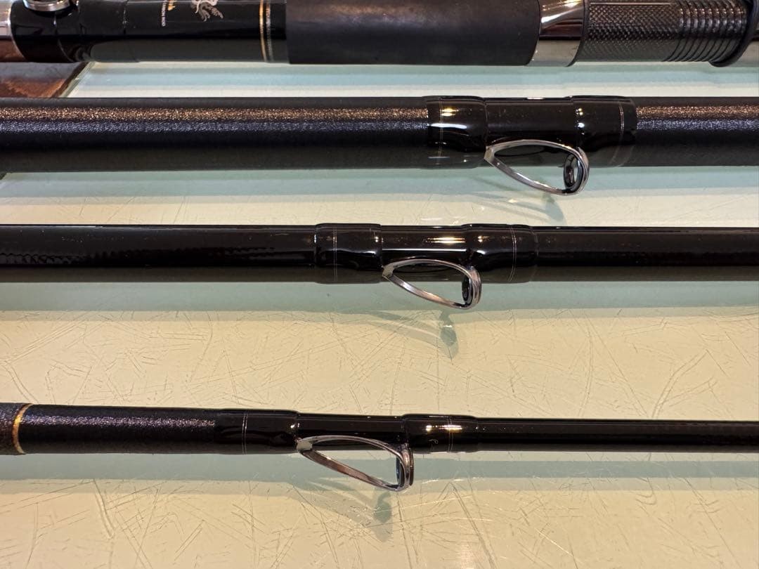 FULL FIELD Carbon Fishing Rod Black Cork Grip Baitcast Ishi Use with Case