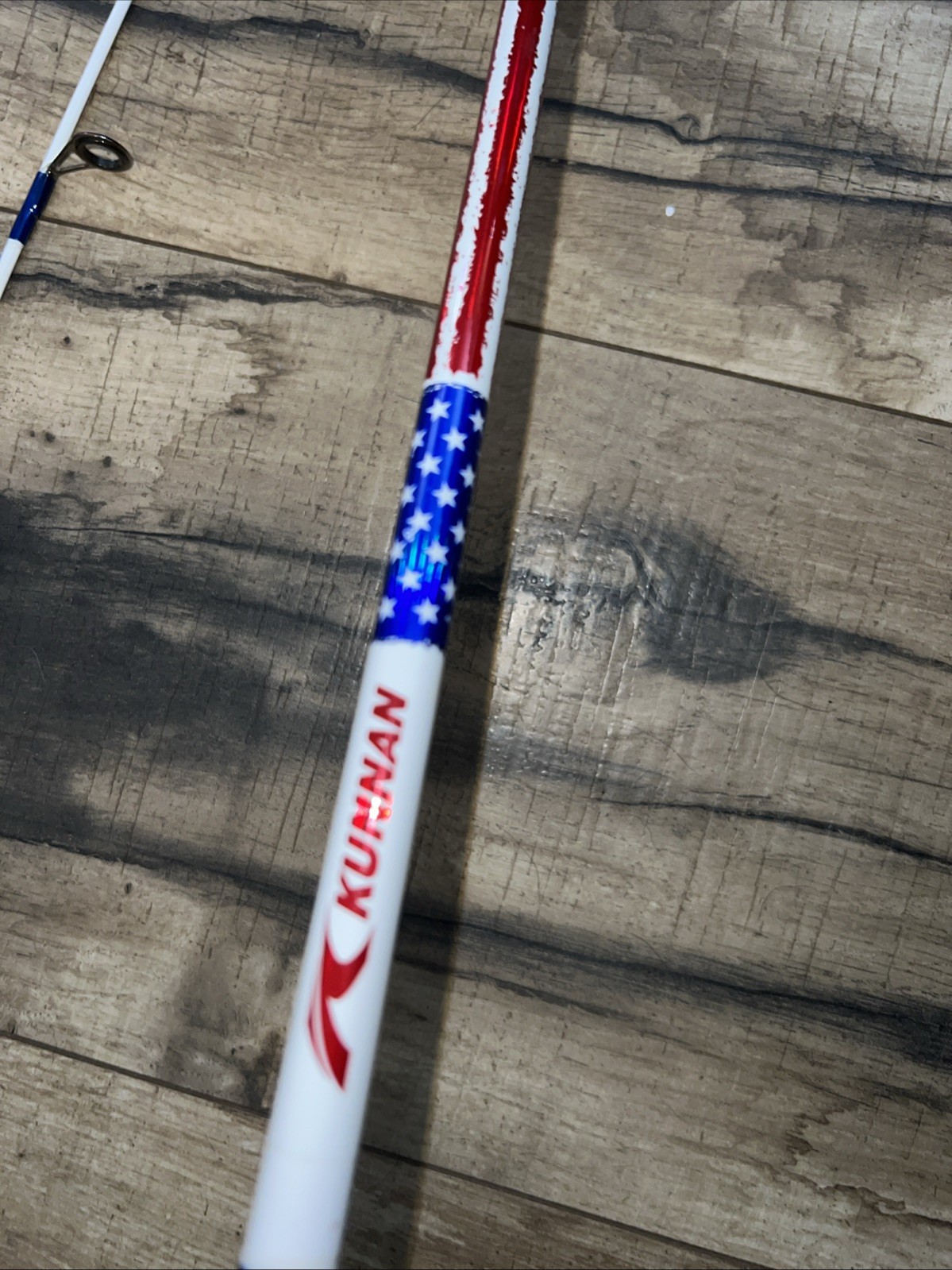 Kunnan Ultralight Spinning Rod 4.5’ 2-Pc KBRV & 5.2:1 Reel American Flag Decal