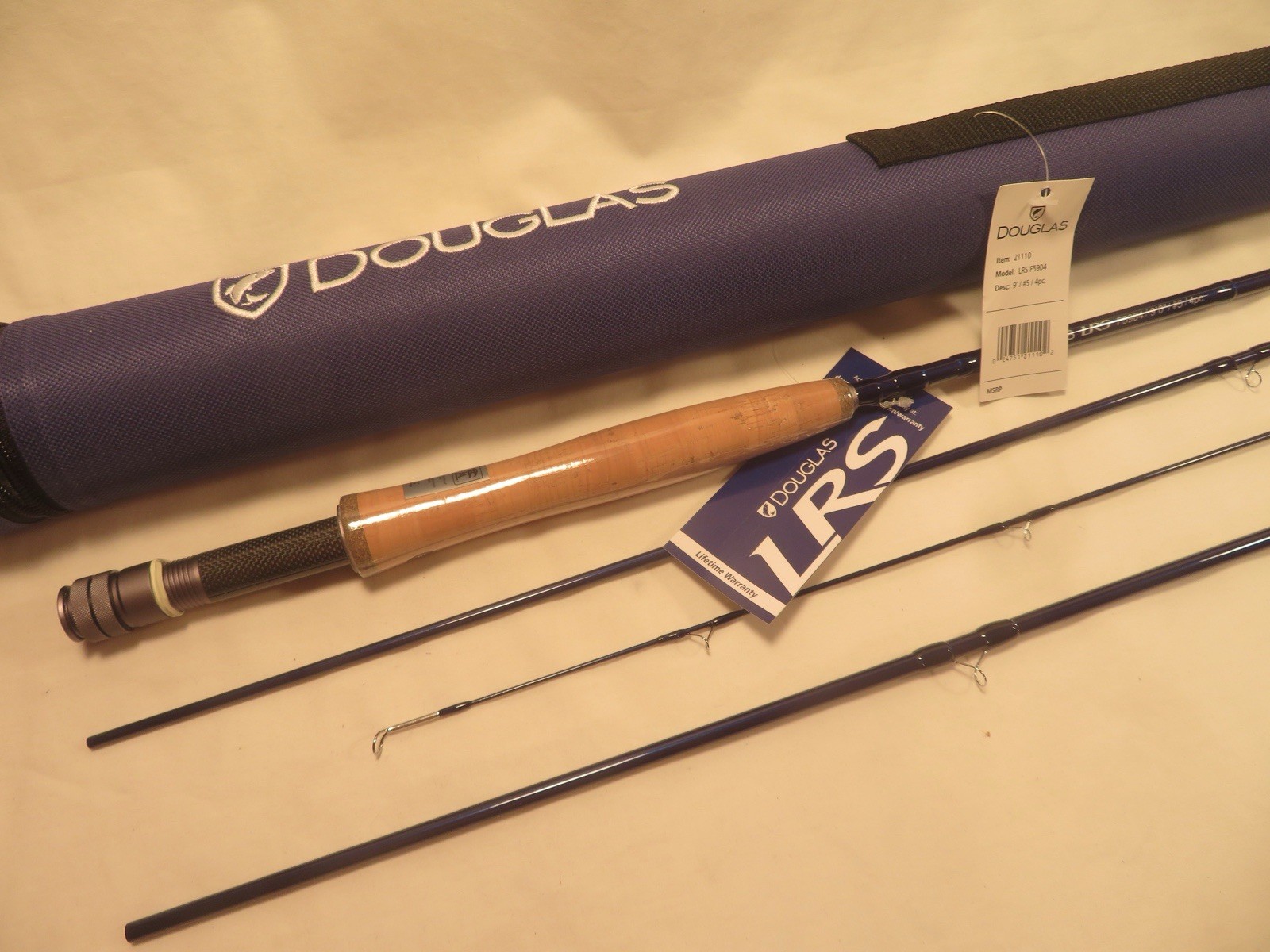 Douglas LRS Fly Rod, 4 Piece, 9’ 5 Wt, Brand New With Tube! #6977