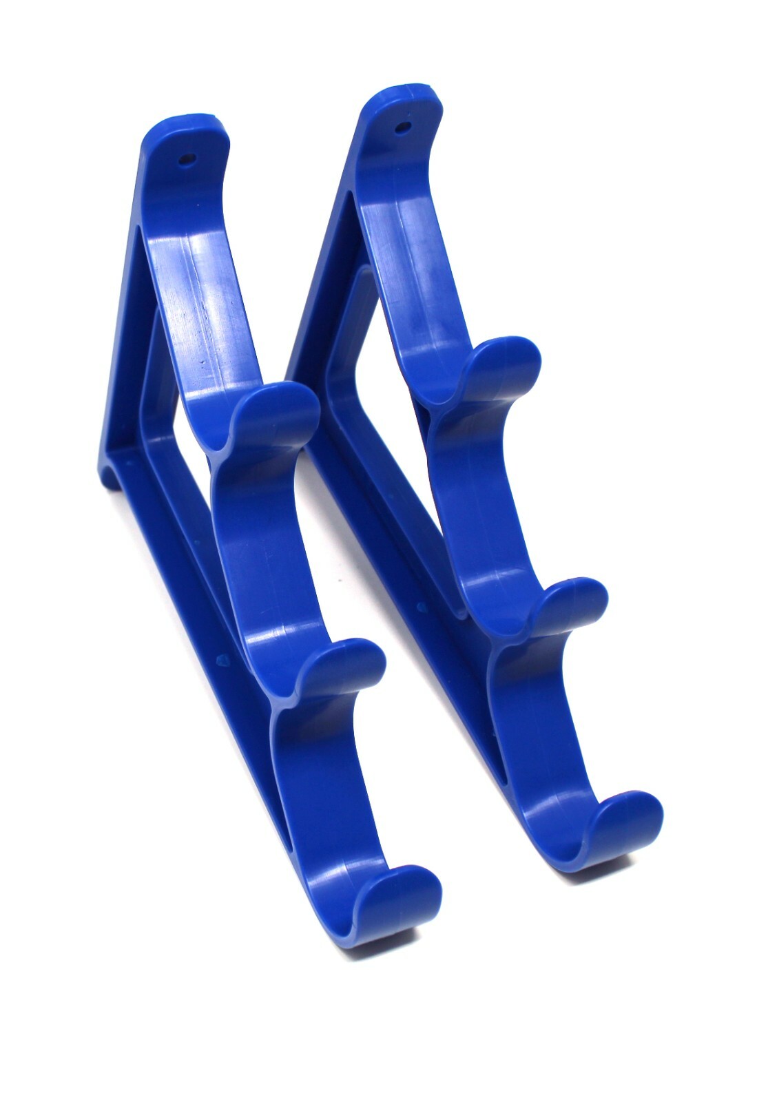 Plastic Horizontal Fishing Rod Wall Rack Holds 3 Rods Fishing, Hiking, Ski Poles