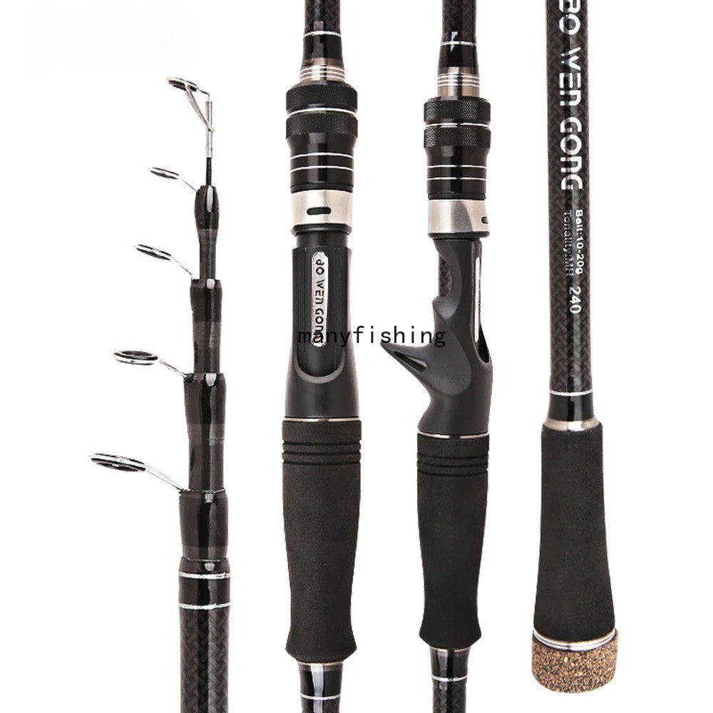 Portable Rock Fishing Rod 1.8/2.1/2.4/2.7/3.0M Telescopic Sea Carbon Fiber Rod