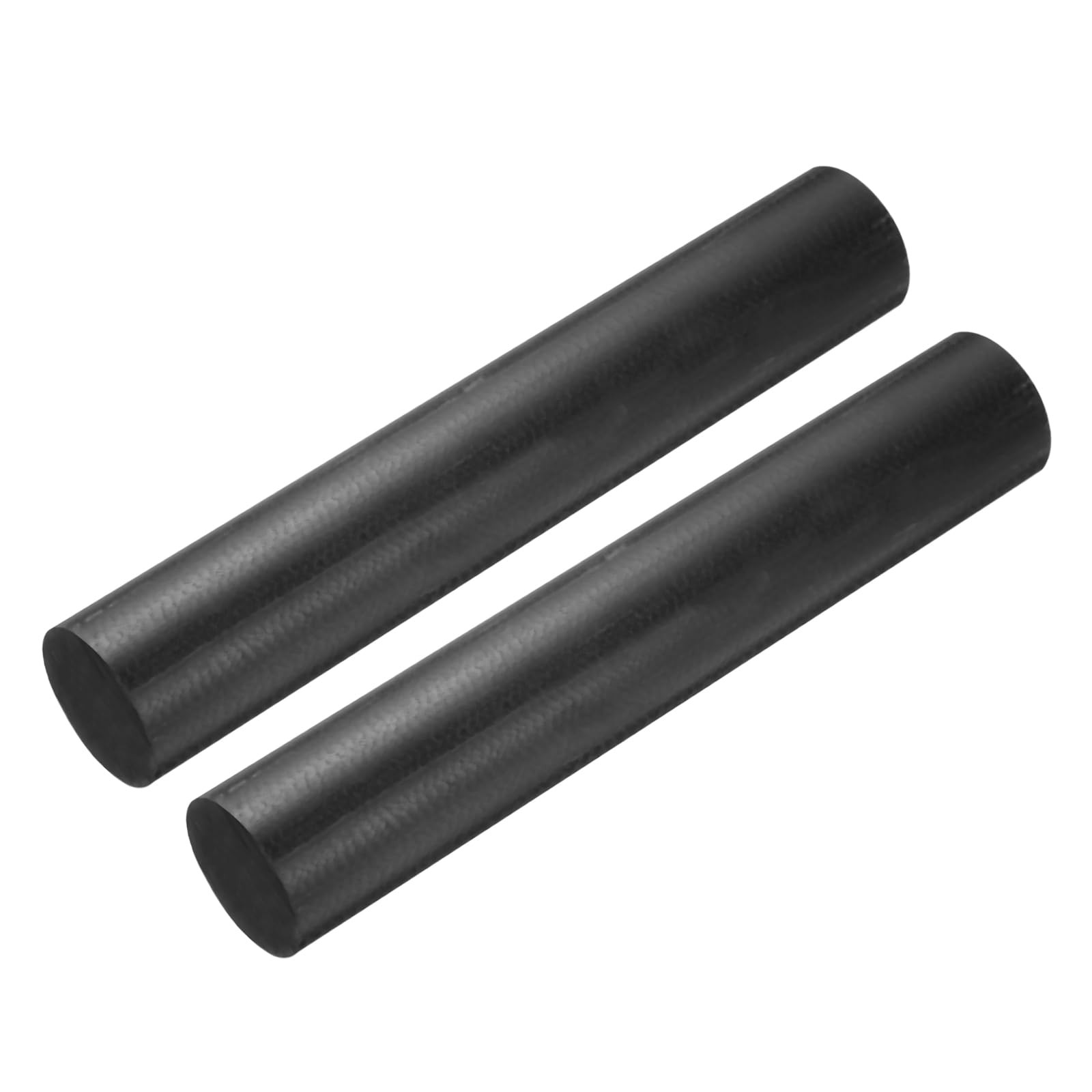 Black Round ABS Plastic Rod 2Inch Diameter 12Inch Length Rigid Craft 2 PCS