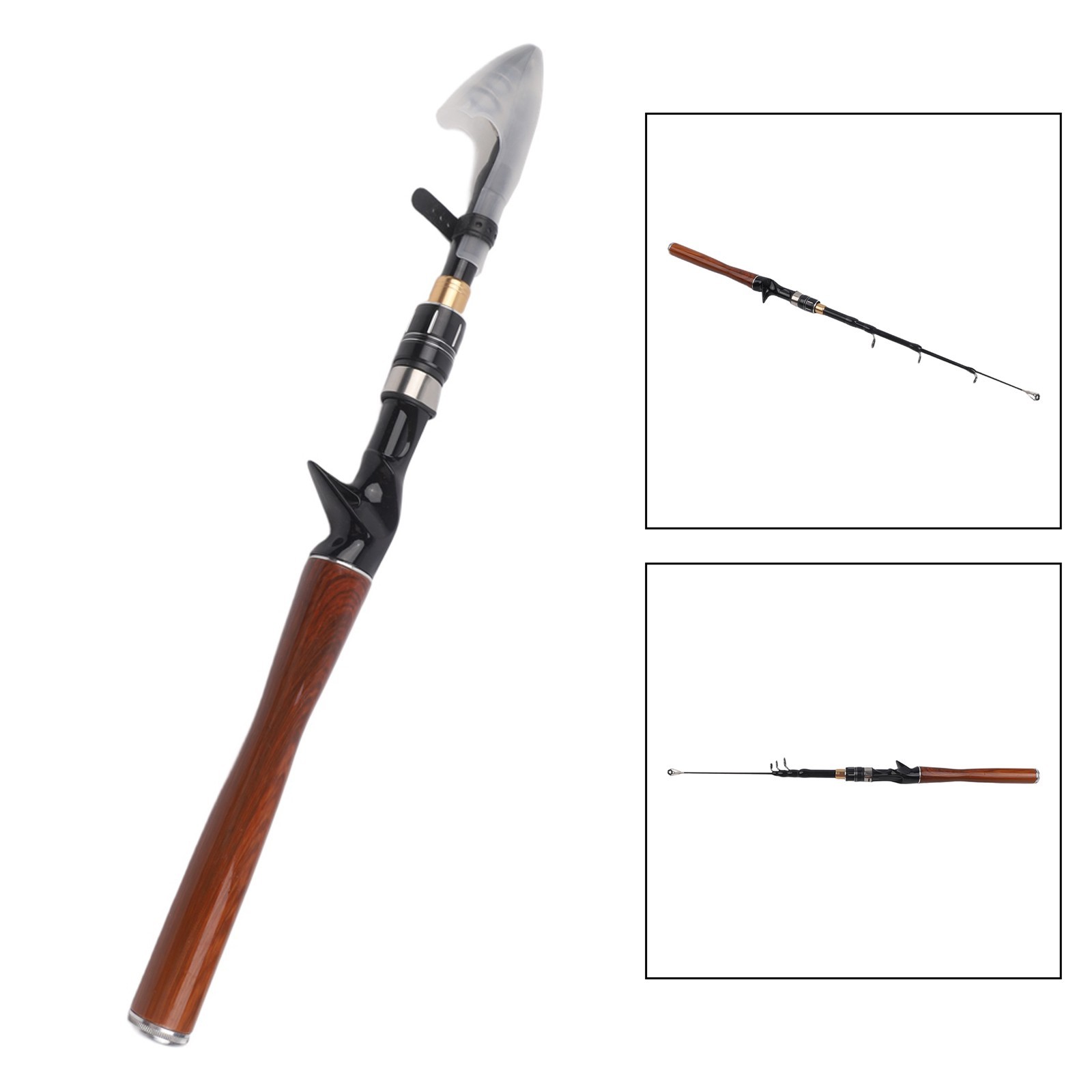 ML Telescopic Fishing Rod Carbon Fiber Foldable Spin and Casting 1 6M 1 8M for 2