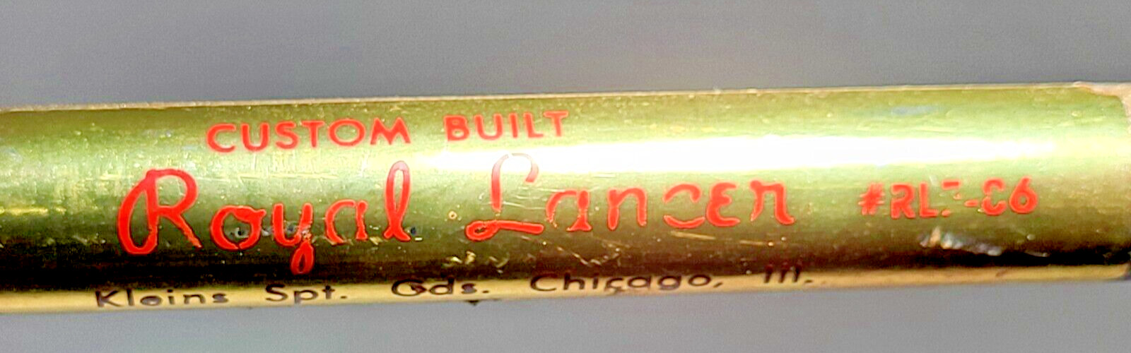 Royal Lancer Custom Built, #RL5-86, 2 Piece 103″ Fiberglass Fly Rod W/Reel, EX
