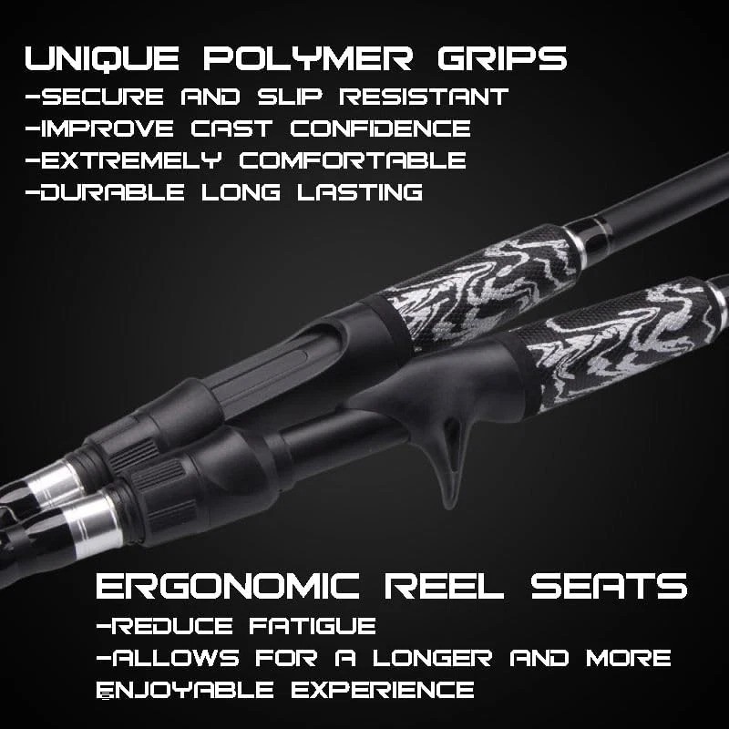 Venture Telescopic Fishing Rods, Rubber Grips, Fuji Guides, Carbon Fiber Rod,…