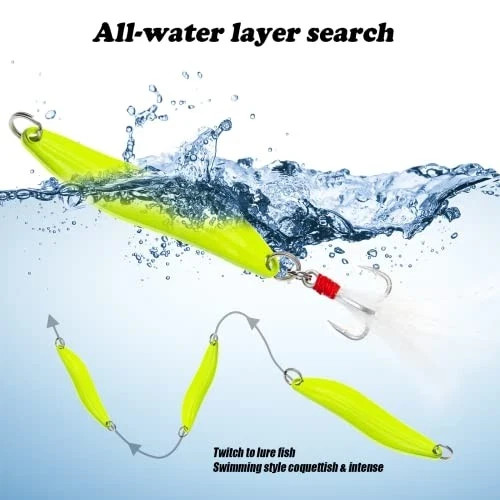 Fishing Lures,Fishing Spoons, Colorful Casting Fishing Spinner 10pcs Glow Color