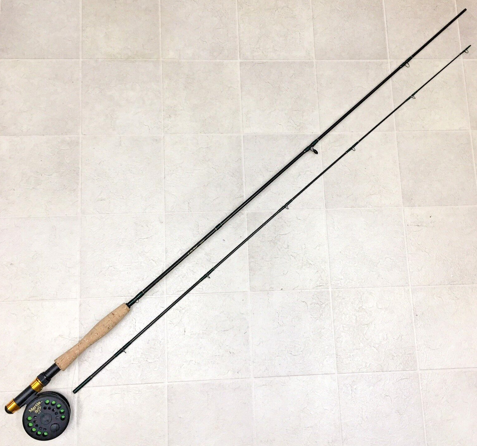 South Bend Trophy Tamer 8′ Graphite Fly Fishing Rod T 675 Martin Tuffy 63 Reel