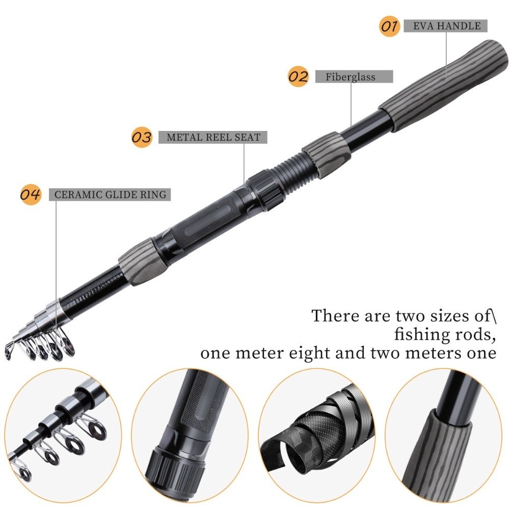 Fishing Rod with For Durable Construction Conditions Available in Two Sizes