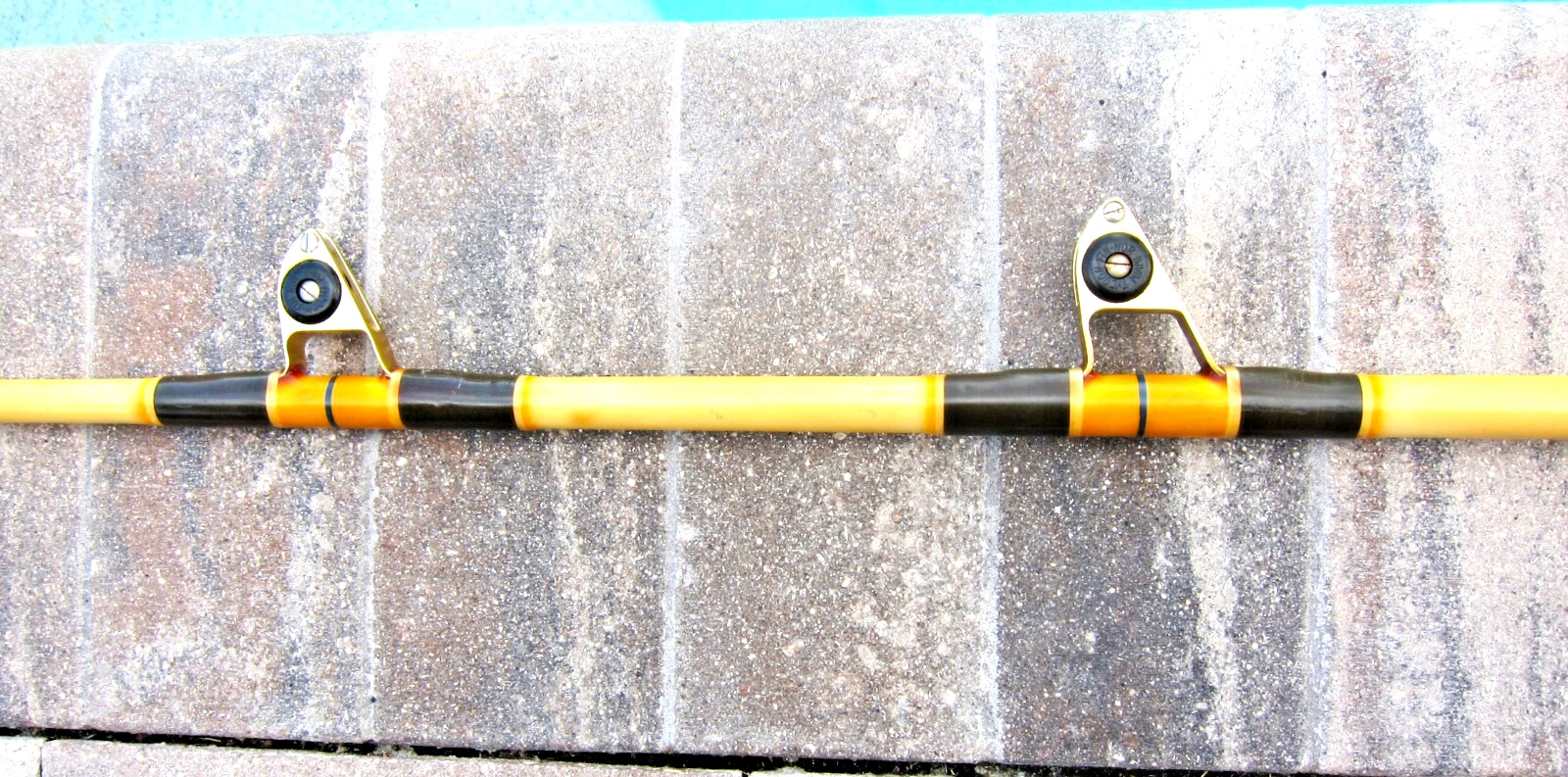 Vintage Custom Big-Game Trolling Rod:TYCOON FIN-NOR Roller Guide:7’5″;200-500lb2