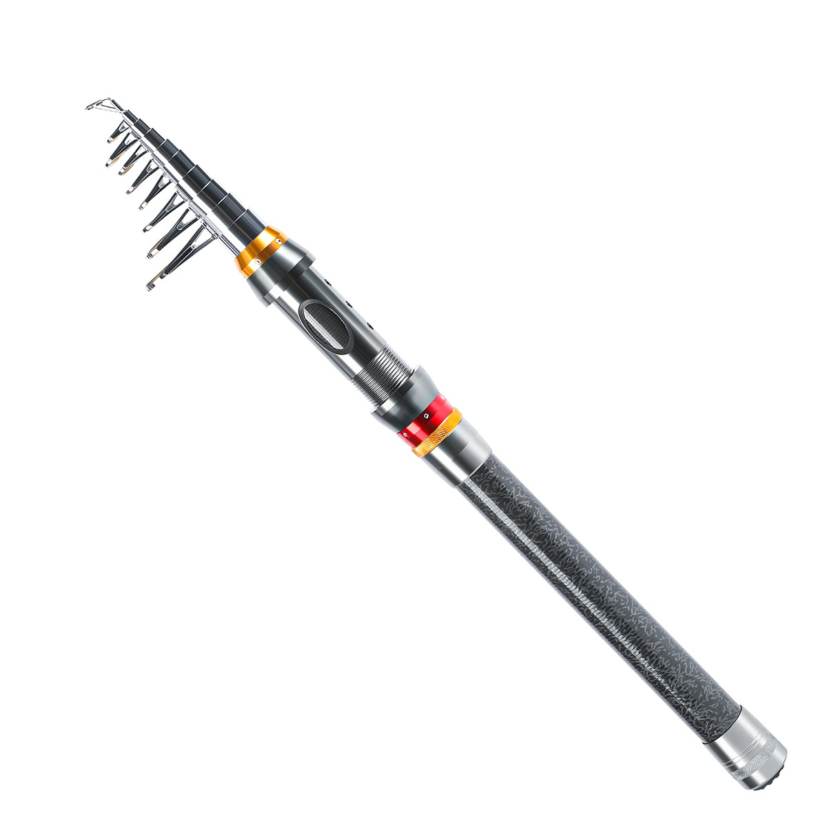 Telescopic Fishing Rod – Carbon Fiber,CNC Machined Reel Seat, Travel Fishing Rod