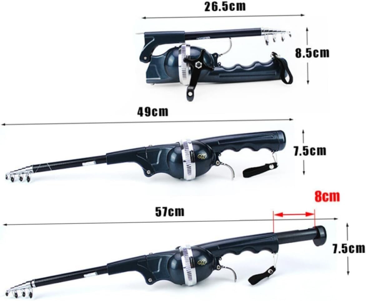 Telescopic Fishing Rod Portable Collapsible Pocket .