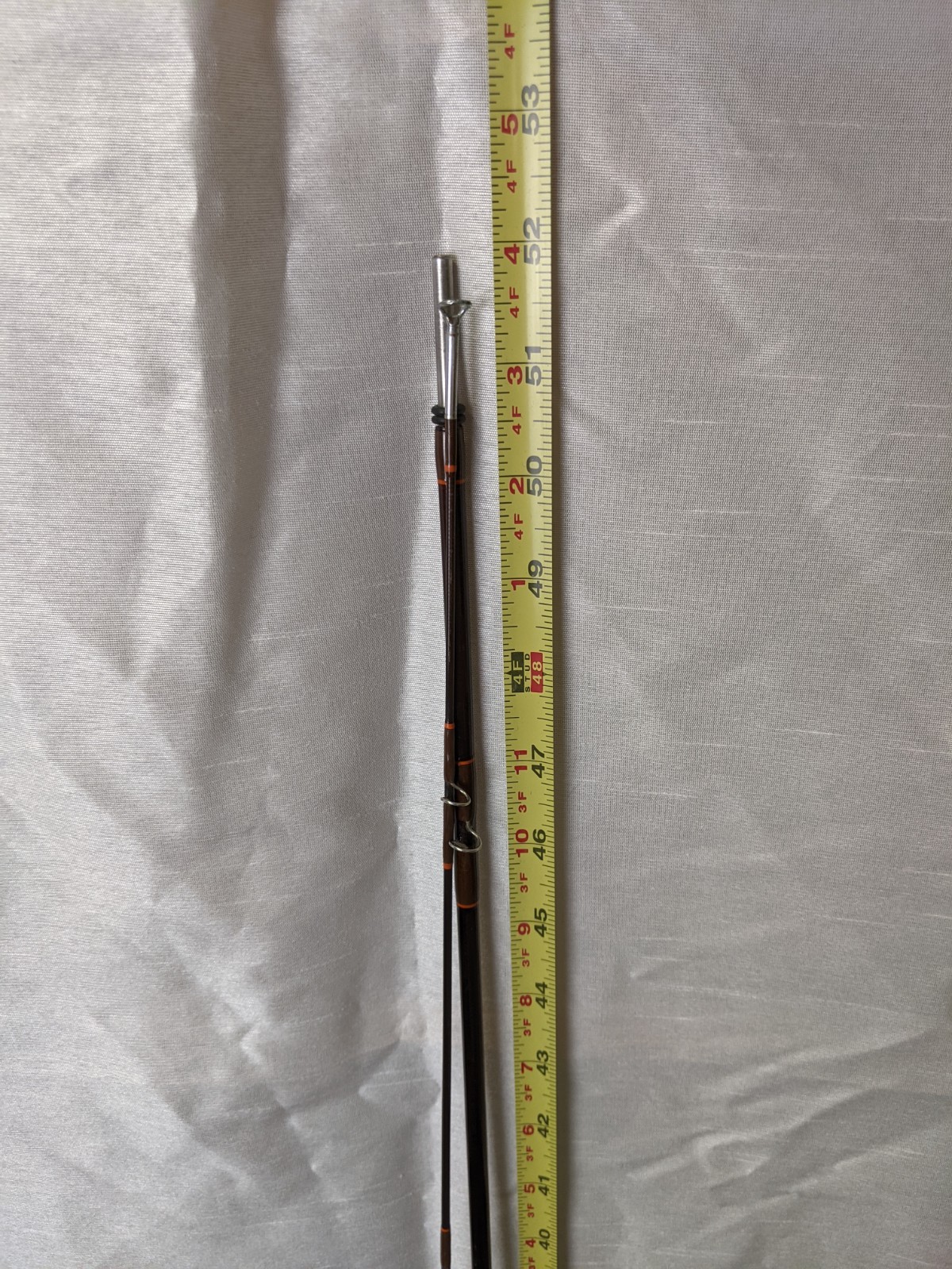 VINTAGE KUNNAN ADVANCED GRAPHITE COMPOSITE 2 PC SPINNING ROD w/ CADDY