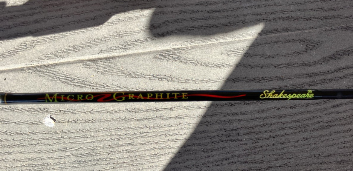 Shakespeare Micro Graphite 5’6″ Fishing Rod, 2-Piece – Light – 2pc, Black