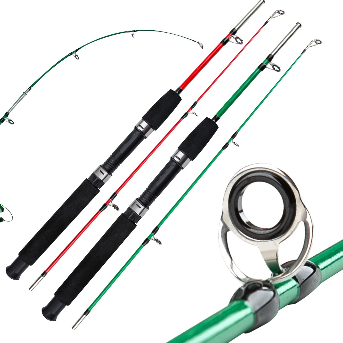 Lightweight 1 Meter Outdoor Fishing Rod with a Straight-handled Fishing Rod
