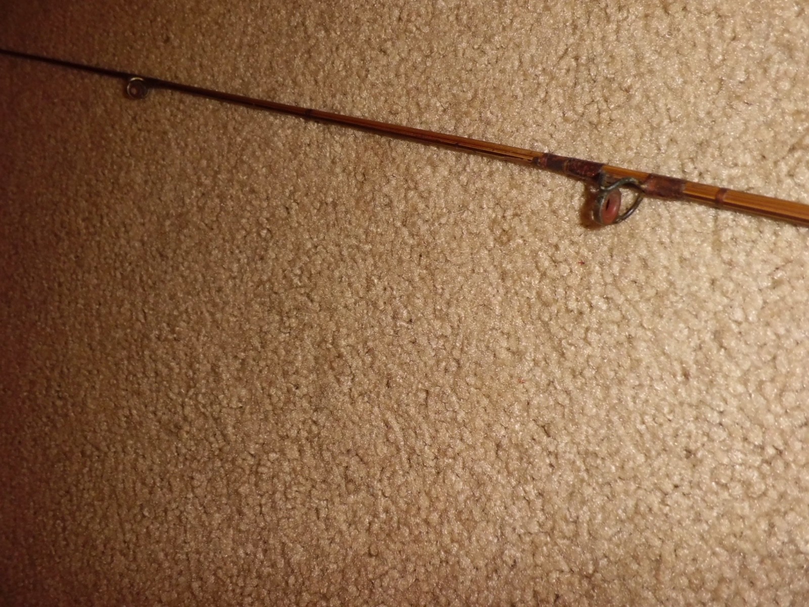Vintage HEDDON PAL METAL BAMBOO LIKE FINISH BAITCASTING 5’6″ ROD w/ AGATE GUIDES