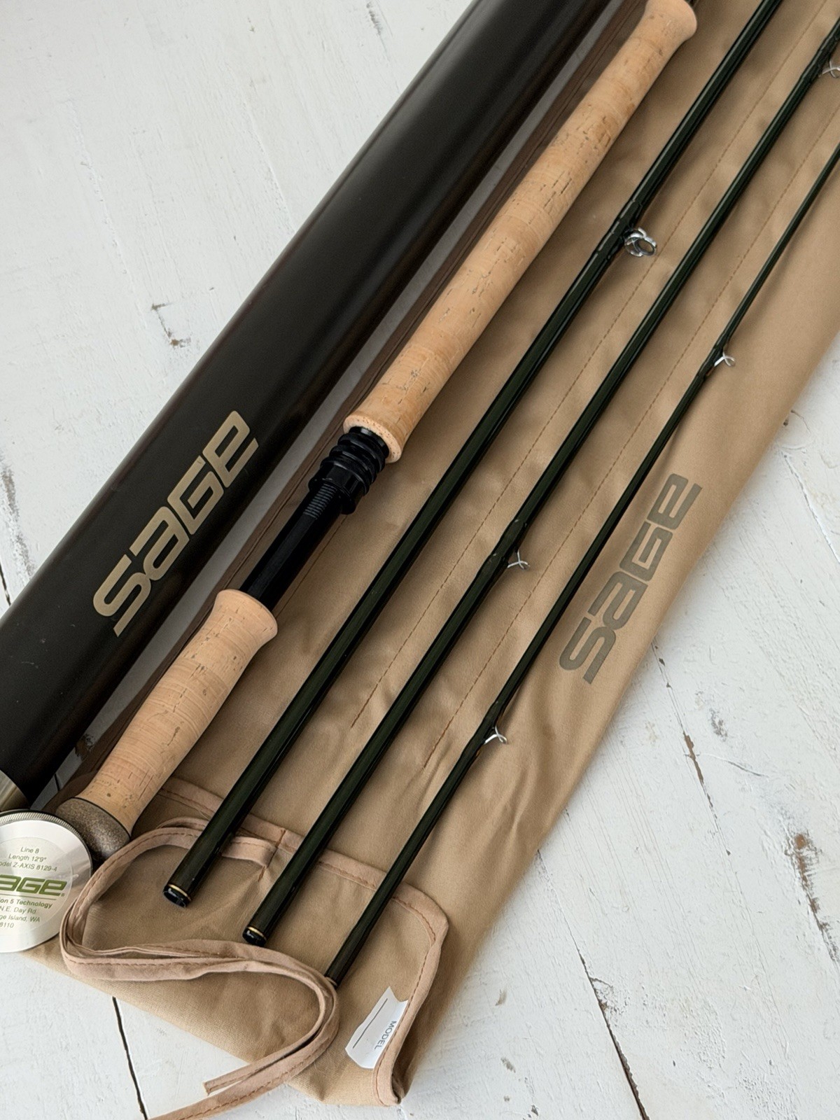 **BEAUTIFUL** 🔥 SAGE Z-AXIS Switch/Spey 8wt. 12’9”~4pc FlyRod!! ~LEGENDARY~ 🔥