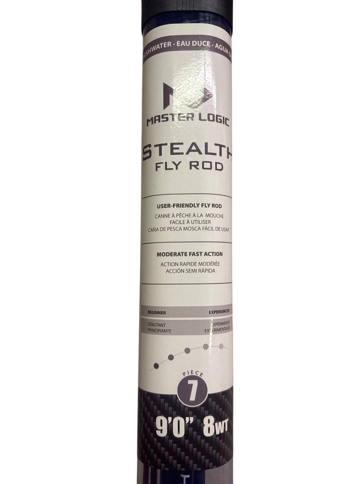 Master Logic Stealth Fly Rod 7-Piece 90″ 8wt Moderate Fast Action Carbon Blank