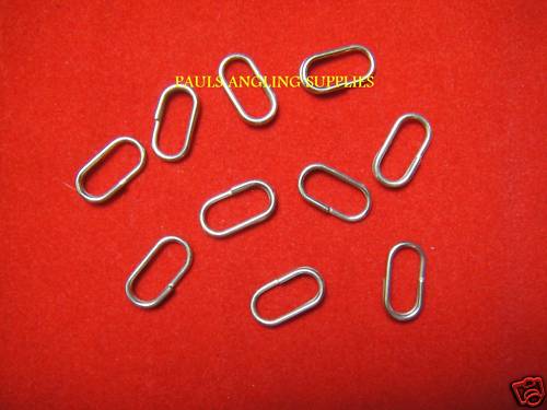 50 X 6 MM OVAL RIG RINGS FOR CARP OR SEA FISHING RIGS