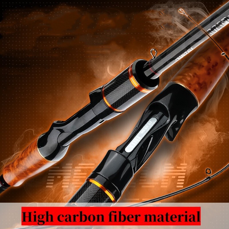 6 ft Trout Fishing Rods Carbon Fiber Spinning/casting Rod Carp 2 Sections Poles