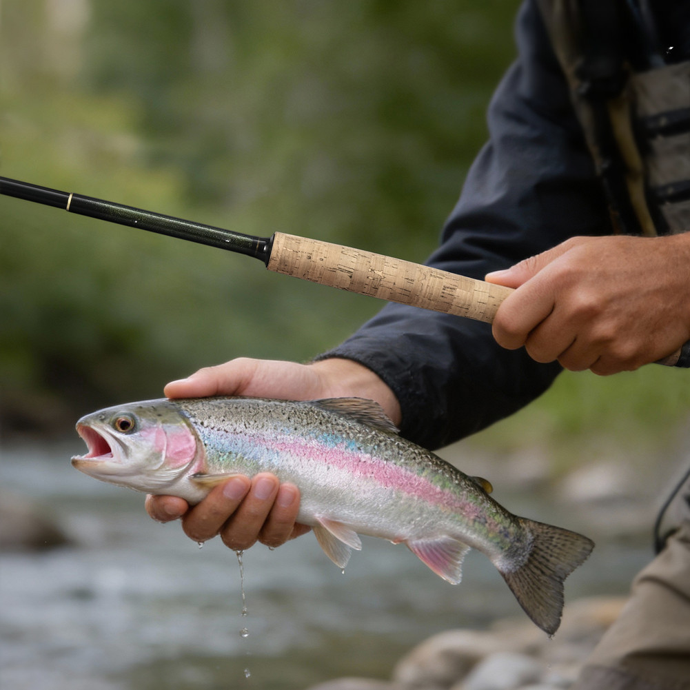 44-350cm Carbon Tenkara Rod Fly Fishing Pole for Small Stream and Brook Angling
