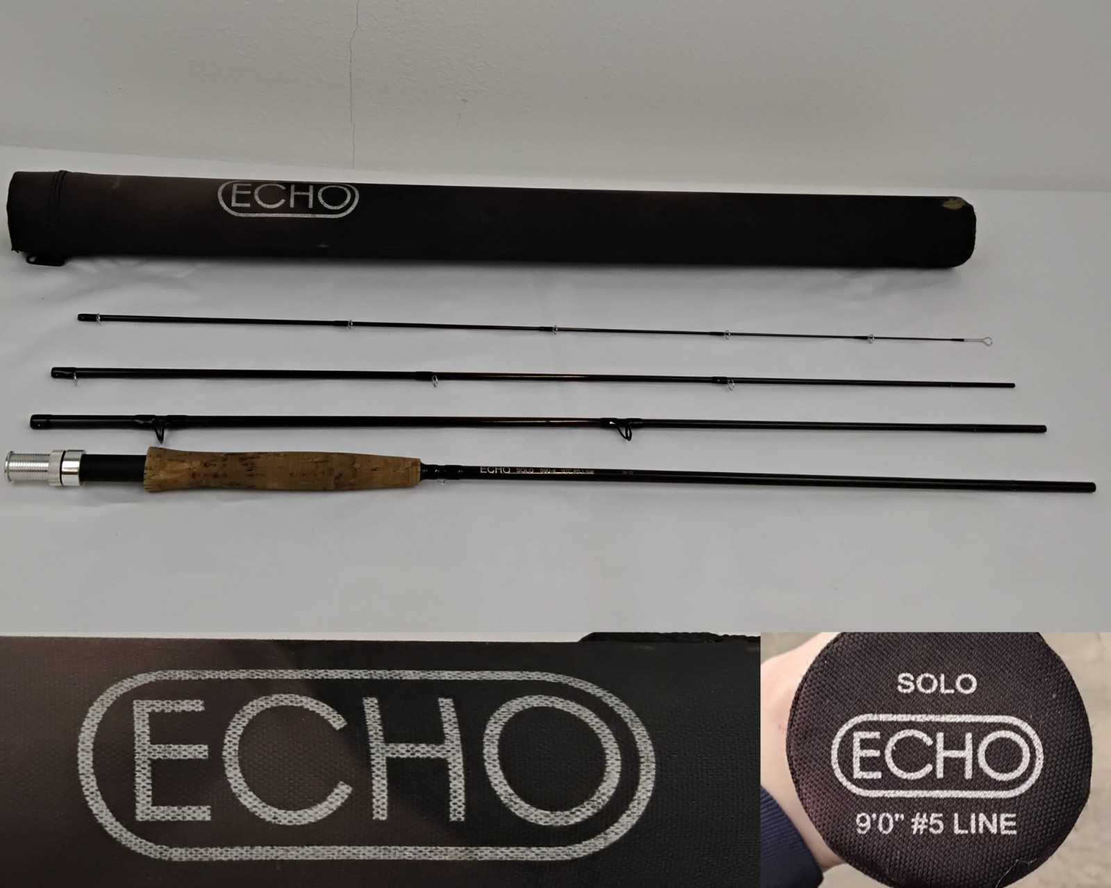 Echo Solo Fly Fishing Rod 9′ 4pc #5 Line w/ Case #J4760